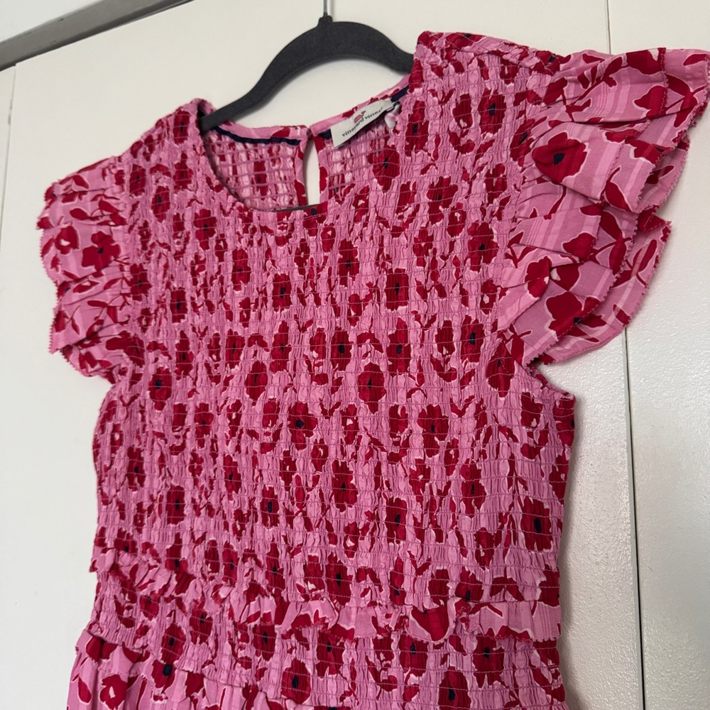 NWT Vineyard Vines Rock Rose Smocked Midi Dress- XS
